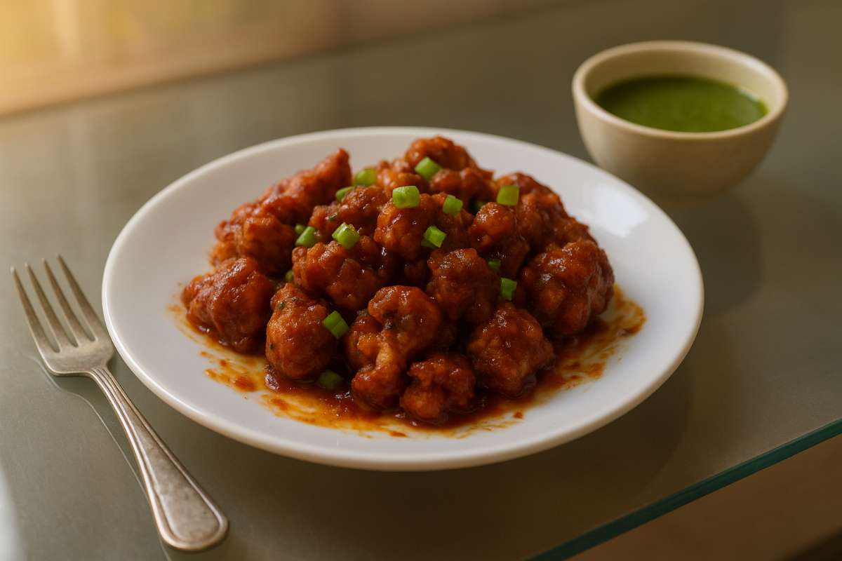 Gobi manchurian recipe in kannada cooking, with chutney